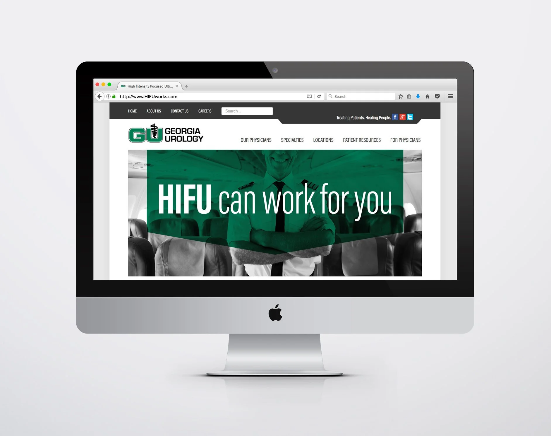Georgia Urology HIFU microsite design