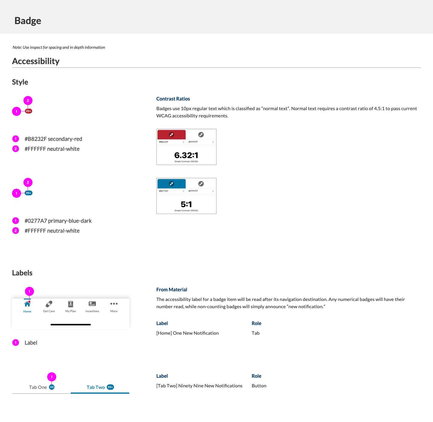 BCBS FEP badge accessibility documentation