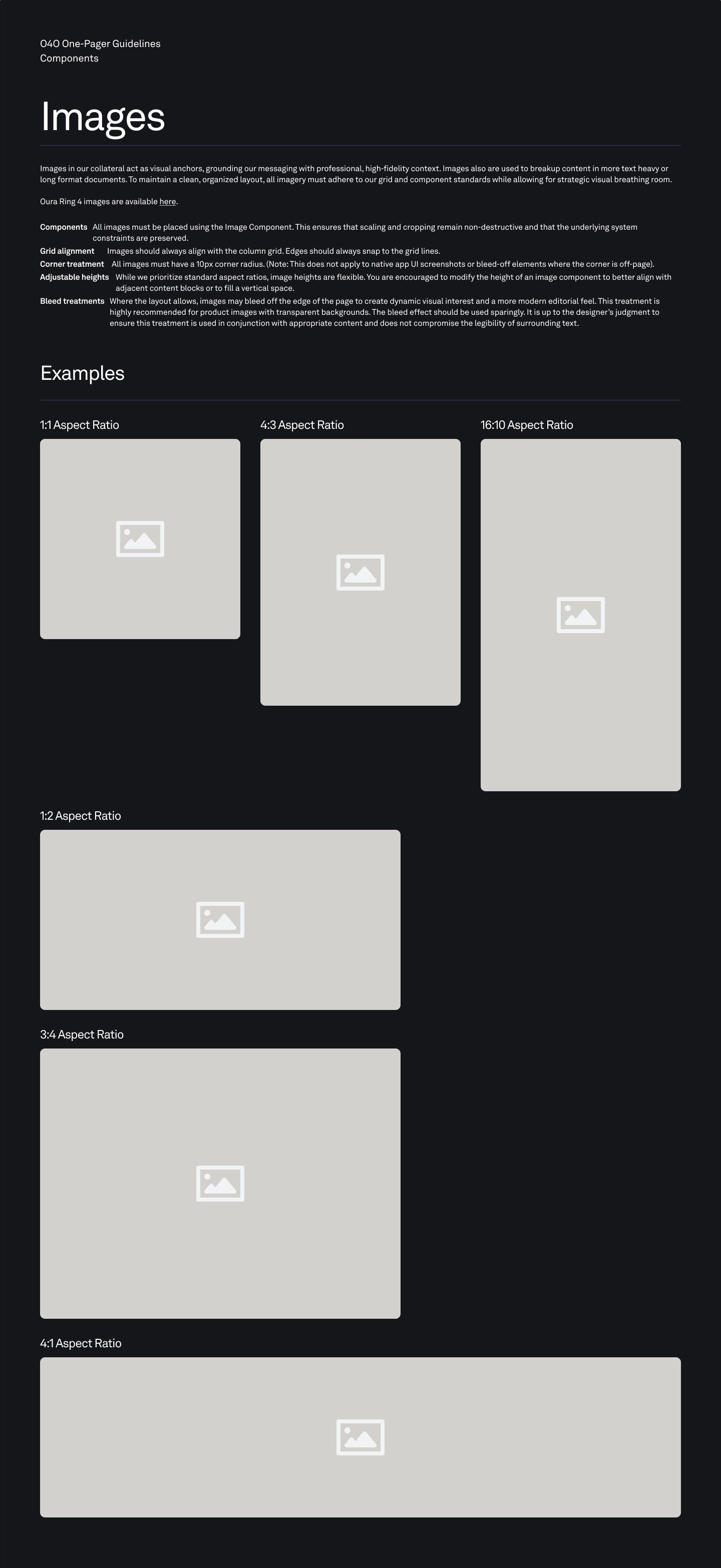 Image ratios and crop guidance